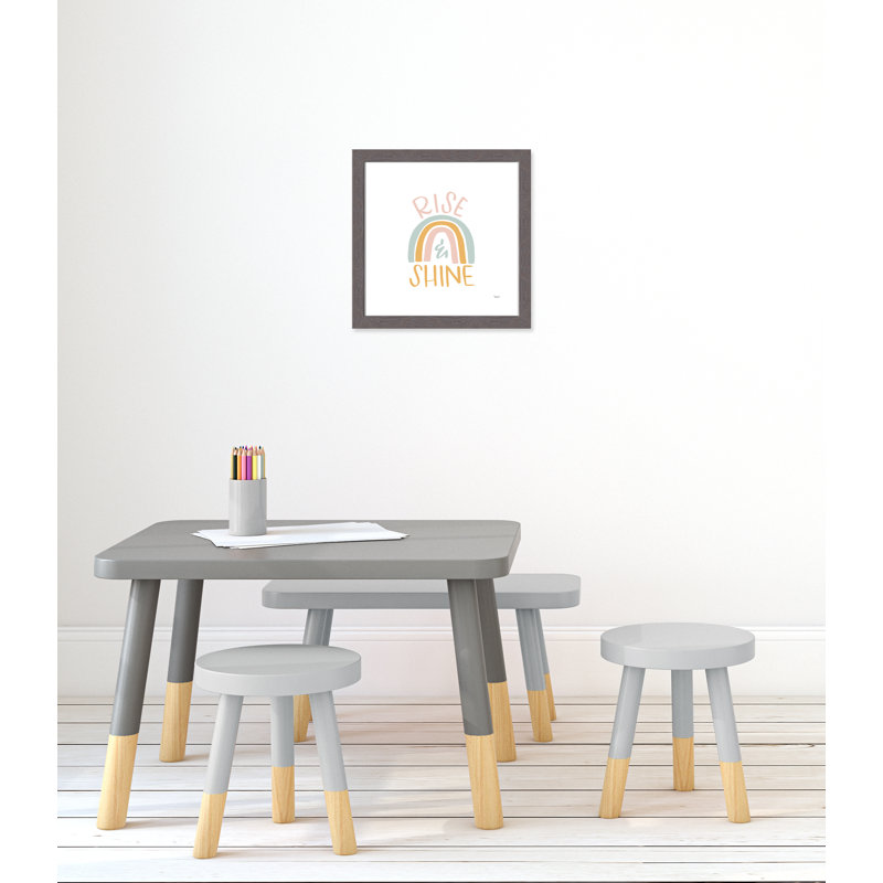 Décoration murale élève brillance pour enfant, H 16 po x l 16 po x P 0,63 po, Encadrement fil du bois gris