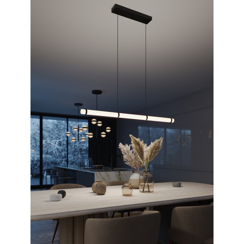Miami - Luminaire suspendu linéaire à DEL - Noir, Noir