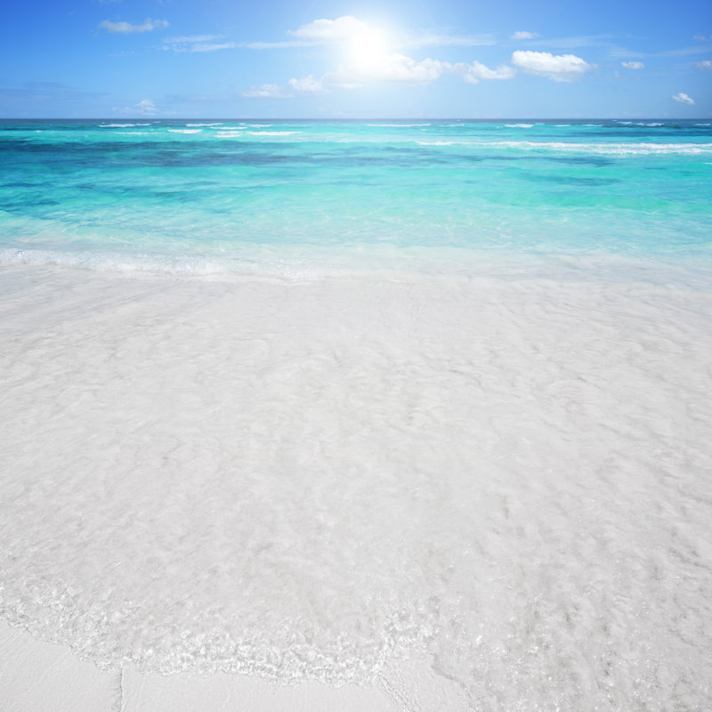 Plage tropicale - photographie sur toile tendue, L 20 po x H 20 po