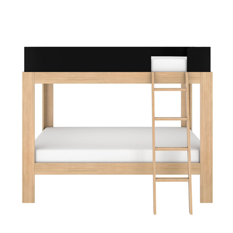 Ambur Kids Full over Full Bunk Bed, Blonde/Black