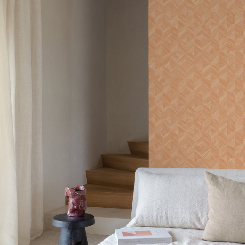 Surfaces Collection Geometric Prism Wallpaper Roll, Grey