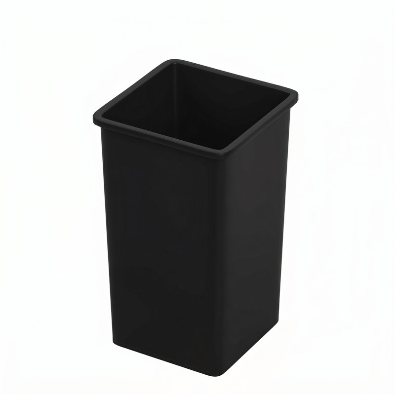 Poubelle en plastique 35 gallons, Noir