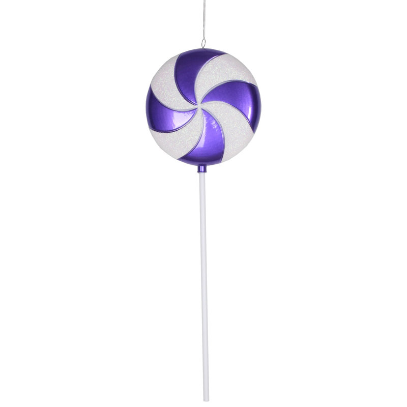 Ornement de bonbon bonbon, H 24 po x l 6 po x P 0,5 po, Mauve