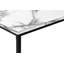 Ensemble de table, ensemble de 3 pièces, café, bout, métal, stratifié d'aspect marbre, contemporain, moderne