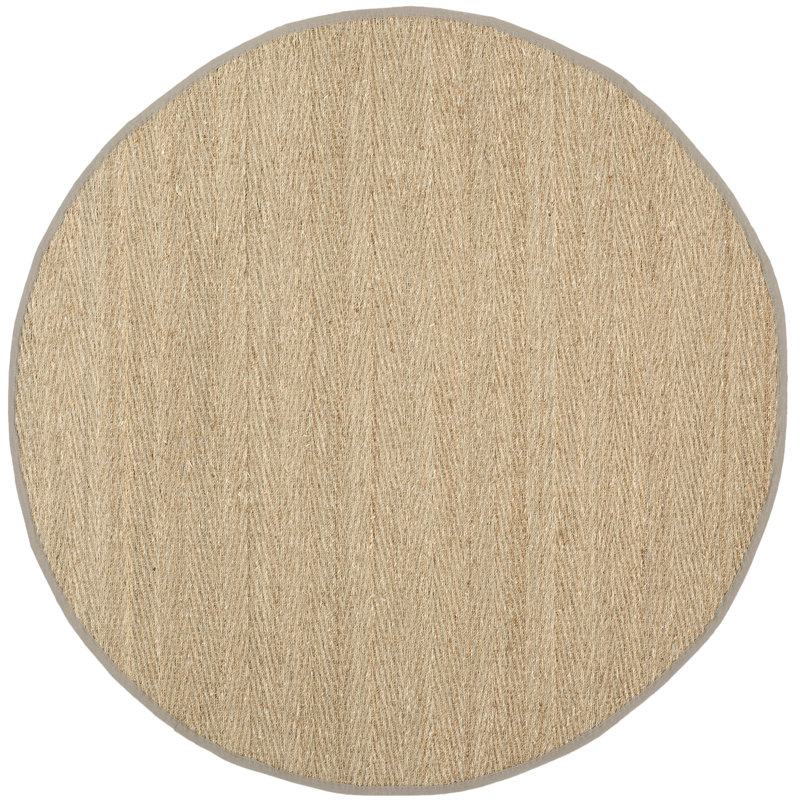 Roloff Natural Fiber Seagrass Solid Color Rug, Round 8'