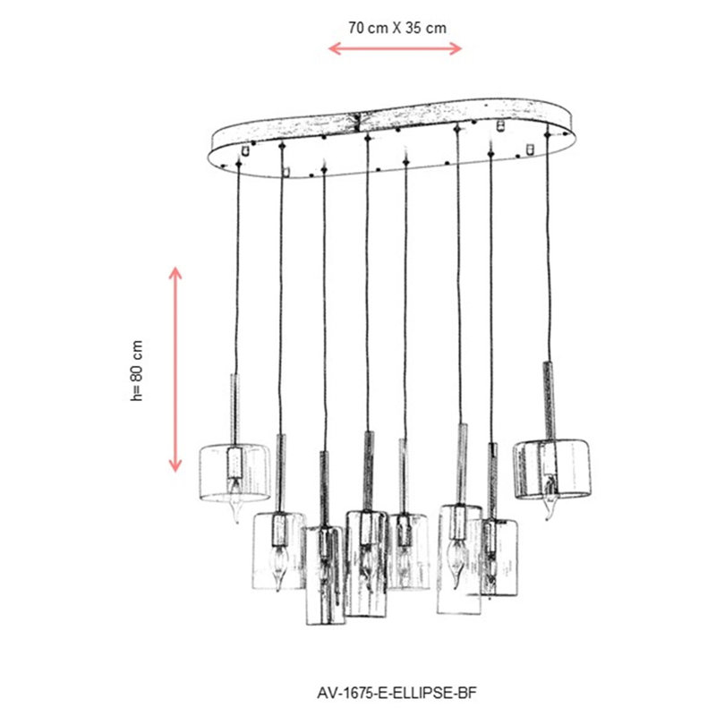 8 - Light Silver Kitchen Island Pendant