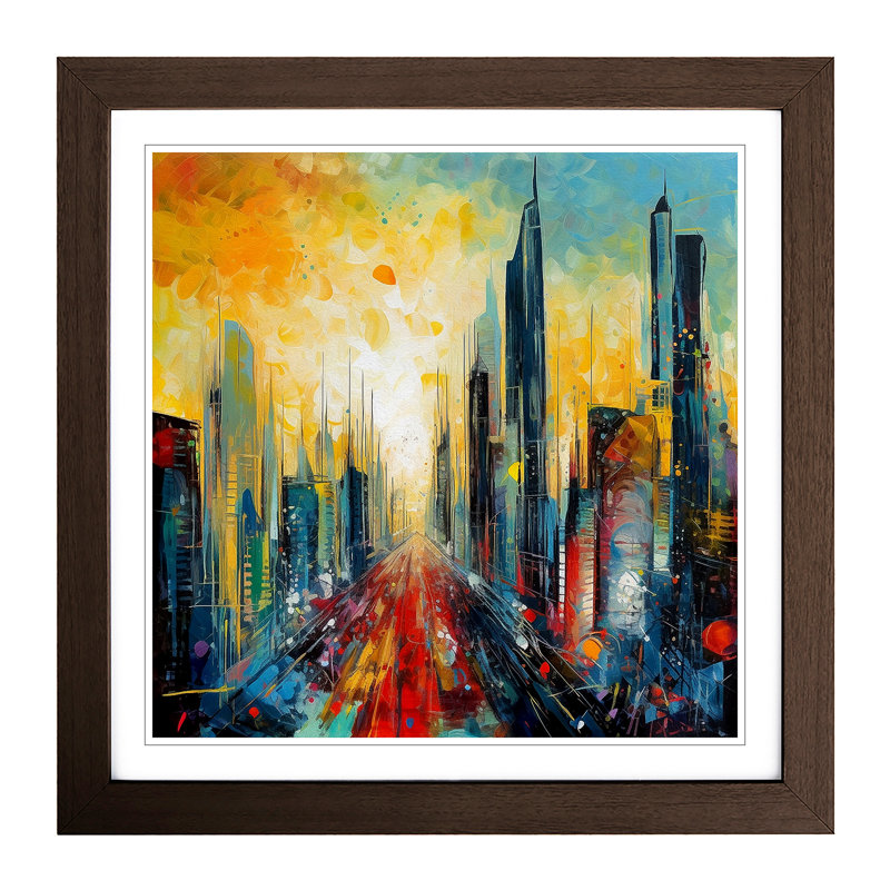 Single Picture Frame Print on Wood, Walnut