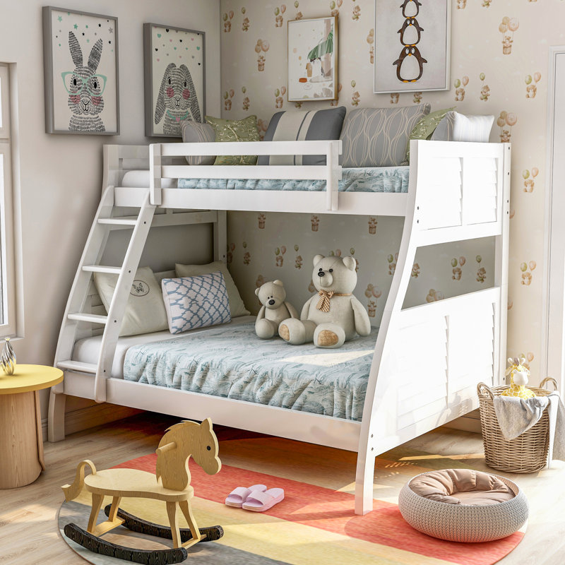 Acevedo Kids Twin Over Full Bunk Bed, Antique White