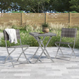 2 - Person Wicker Patio Dining Set with Square Table