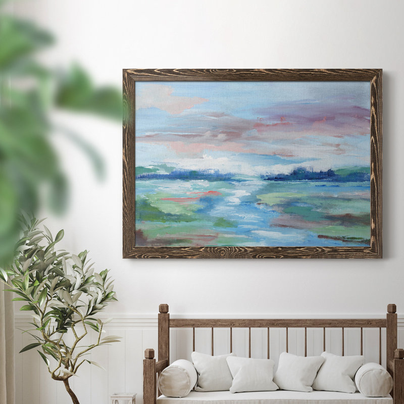 Field Of Dreams - Peinture sur toile encadrée, H 31,5 po x l 23,5 po x P 1,5 po, Noyer