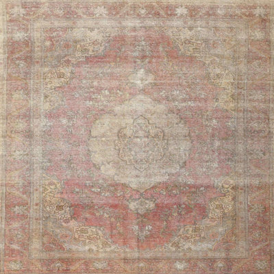Tapis traditionnel beige / rouge
