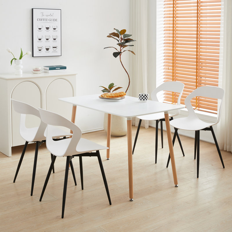 47.5cm H Side Chair, White/Black