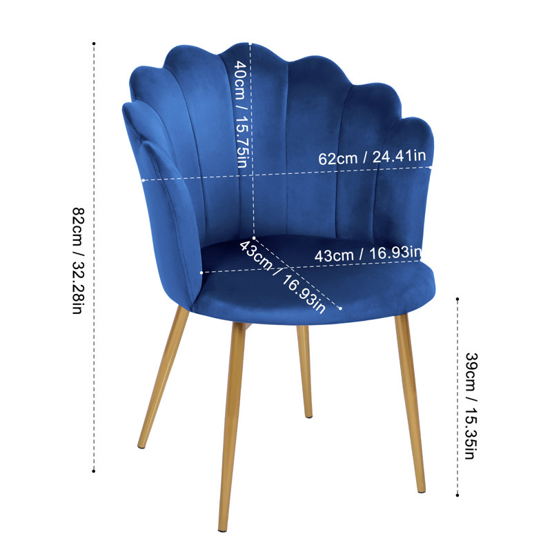 Tisa 43Cm Wide Tub Chair, Navy Blue