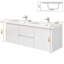 Meuble-lavabo mural 60 po avec 2 tiroirs sous le comptoir et meuble-lavabo mural