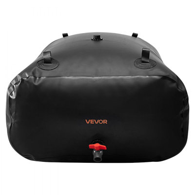 Water Storage Bladder, 142.7 Gallon (540L) Water Storage Container Tank, 1000D PVC Large Capacity Soft Bag Bladder, Collapsible Portable for Garden Irrigation, Camping, RV, Emergency Use - Black