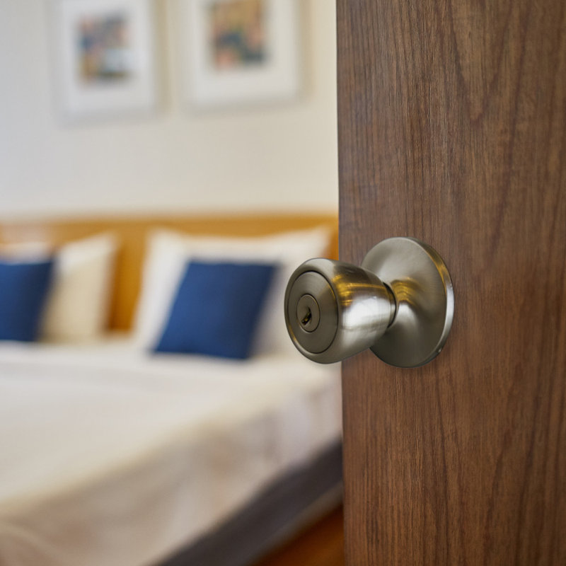Bouton de porte pour terrasse Terrace, Nickel satiné
