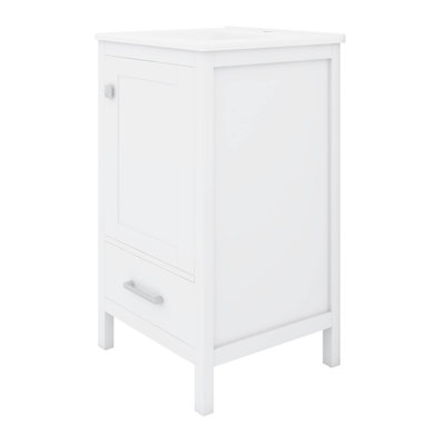 Meuble-lavabo de 18 po avec lavabo, support de rangement et tiroir de séparation