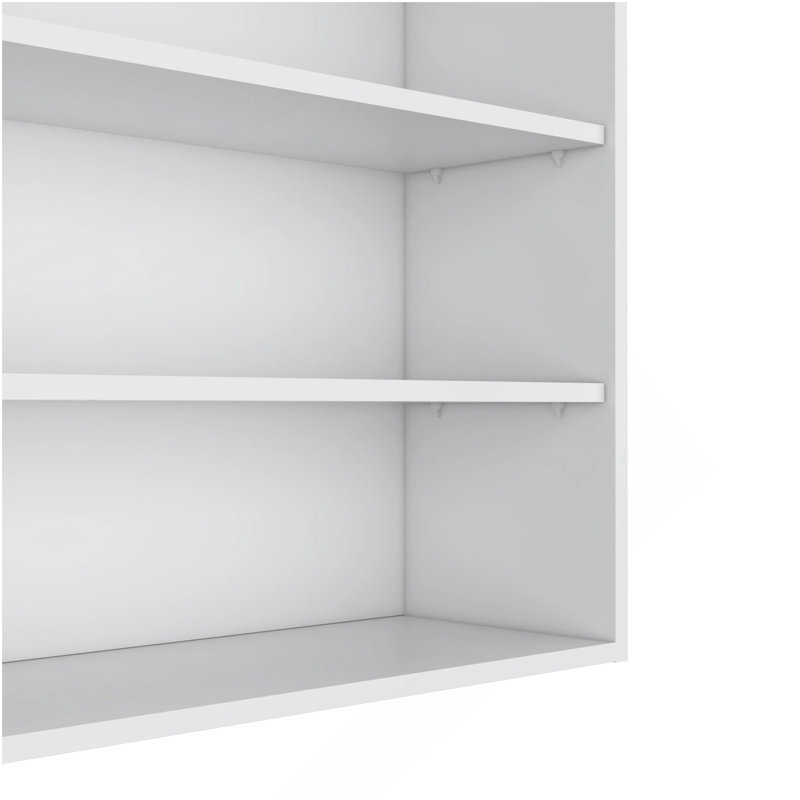 Armoire murale blanche avec rangement ouvert