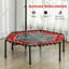 Mini trampoline d'intérieur 45 po avec lumière DEL et poignée réglable, rouge