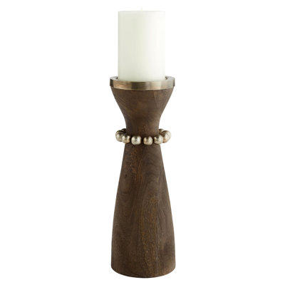 Parvati Wood Tabletop Candlestick