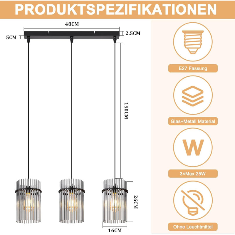 - Light Cylinder Pendant, Black