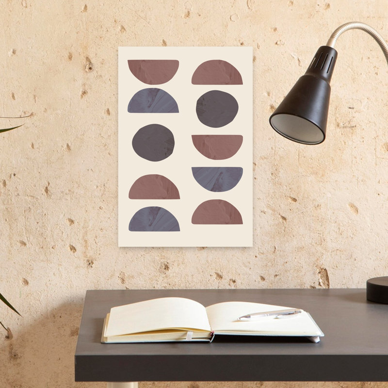 Art contemporain contemporain abstrait, H 18 po x l 12 po, Beige / noir / bleu / gris