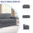 3 Piece Stretch Jacquard Couch Cover, Sofa Slipcover for 2 Cushion Couch, Machine Washable Furniture Protector(Loveseat, Light Gray)-1232154975