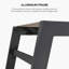 Chaise longue d'extérieur en métal avec table-871936574