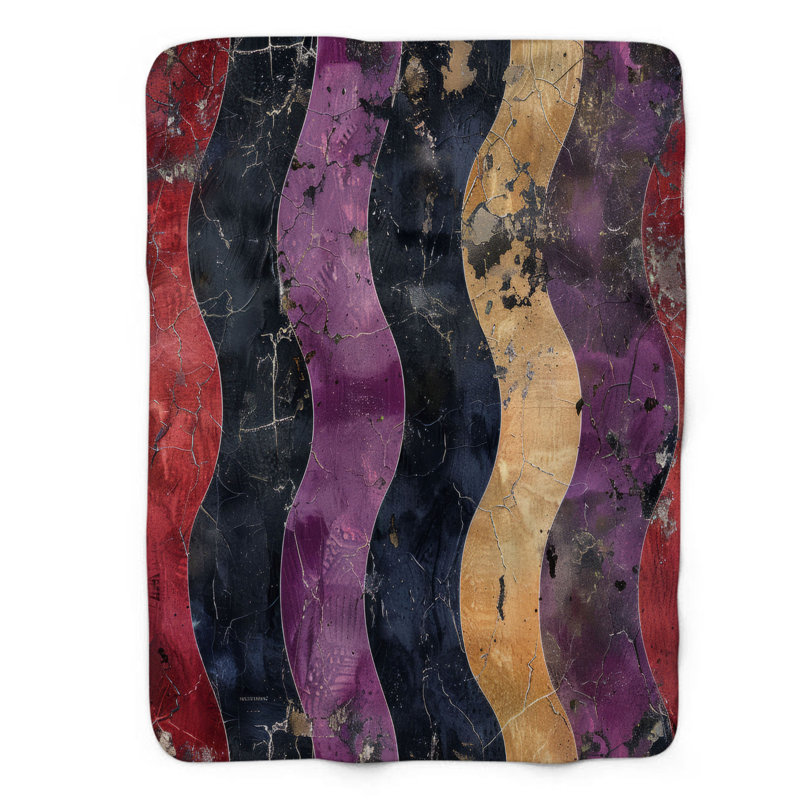 Mauve vieilli - couverture en sherpa de qualité supérieure 1 pièce, Lit simple