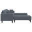 Canapé 3 pièces vidaXL en velours gris foncé vidaXL-116120005