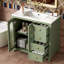Meuble-lavabo 36 po avec 2 portes à fermeture douce et 3 tiroirs - Armoire élégante pour salle de bain Espace de rangement de 36 po