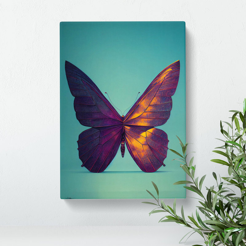 Mysterious Butterfly - Wrapped Canvas Print, 50cm H x 35cm W x 3cm D