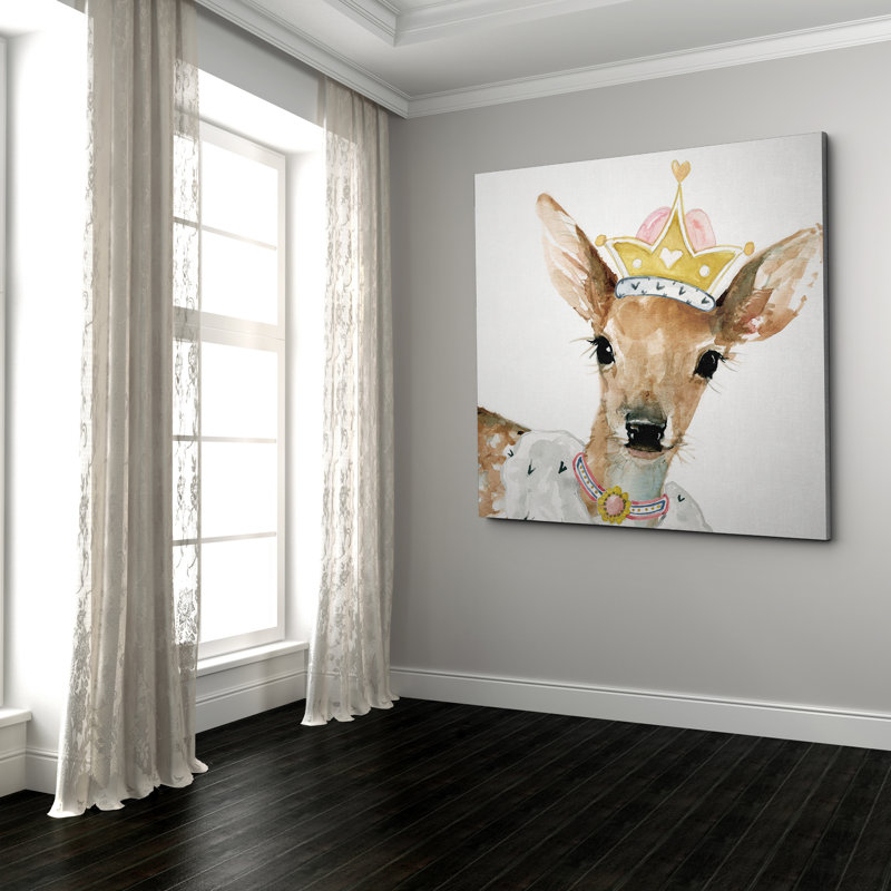 Art sur toile Kilmersdon Glamour Girls Deer, H 24 po x l 24 po x P 1,5 po, Toile tendue