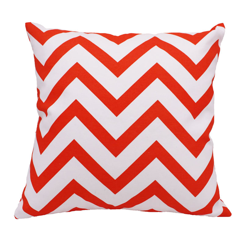 Chevron Reversible Throw Pillow, Red Chevron, No Fill