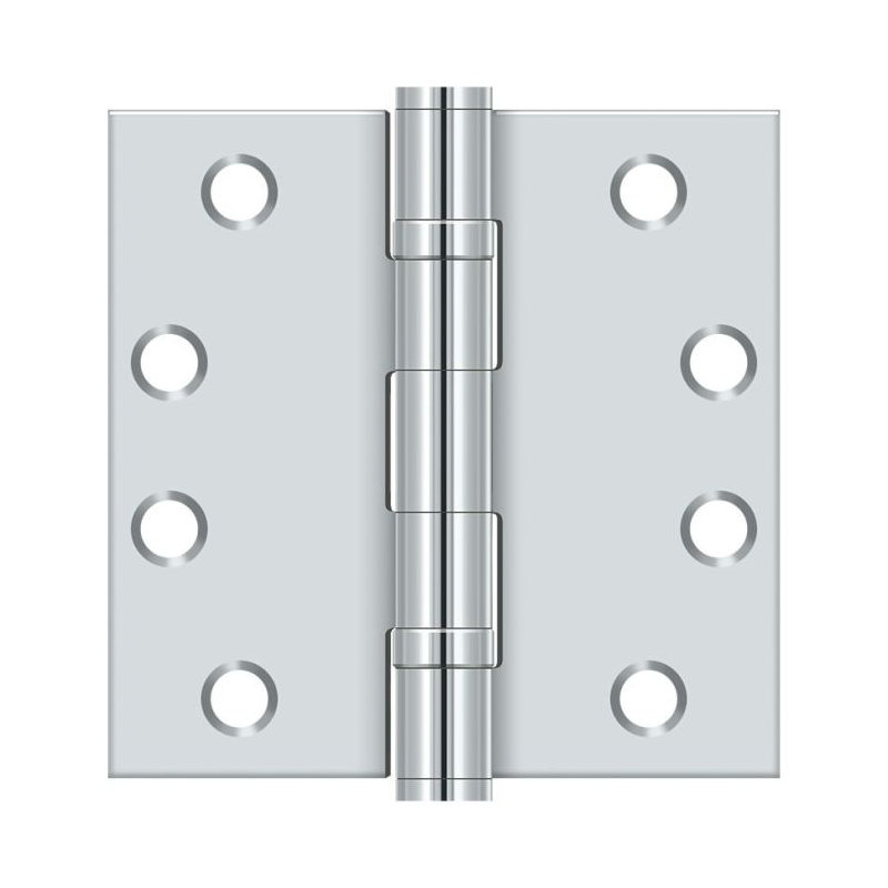 Steel Surface Mount Hinge, Polished Chrome