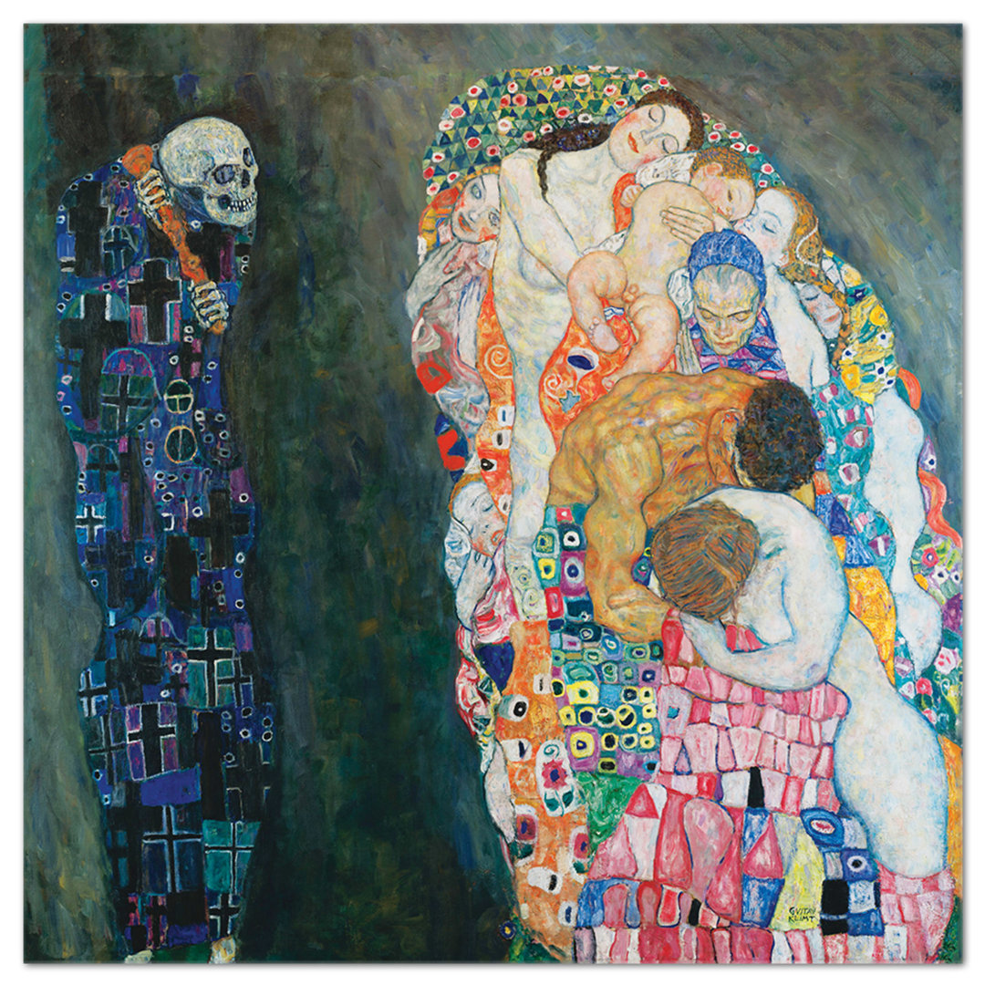 Acrylbild Leben und Tod von Gustav Klimt