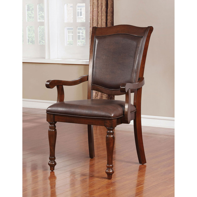 Chaise avec accoudoirs en espresso Nikita