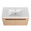 Ensemble de meuble-lavabo de salle de bain en chêne avec comptoir en résine 36 po, 2 portes Oak