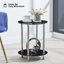 Ensemble de tables de bout en verre de 19,6 po de hauteur Franchino-775822059-775822058