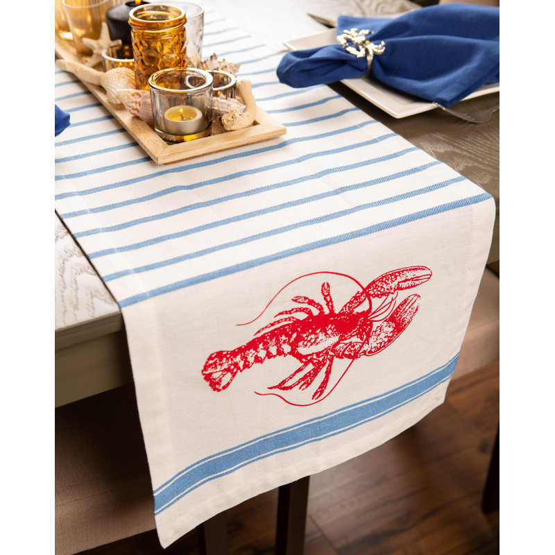 Tatiana Lobster Stripe Table Runner