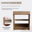 Armoire de salle de bain autoportante avec lavabo et 2 portes d'armoire à fermeture en douceur-107663759