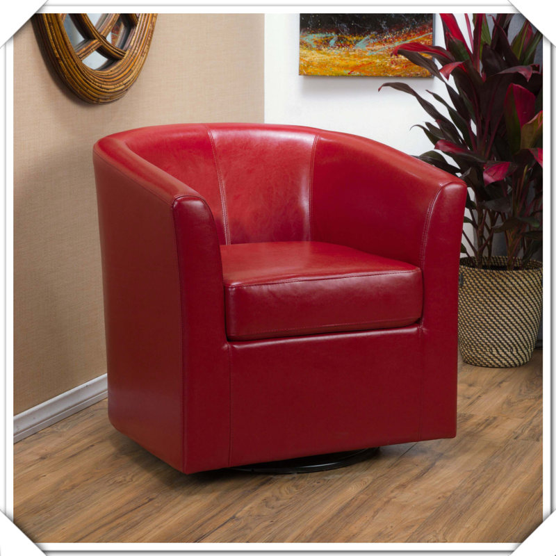 Fauteuil décoratif pivotant, Rouge