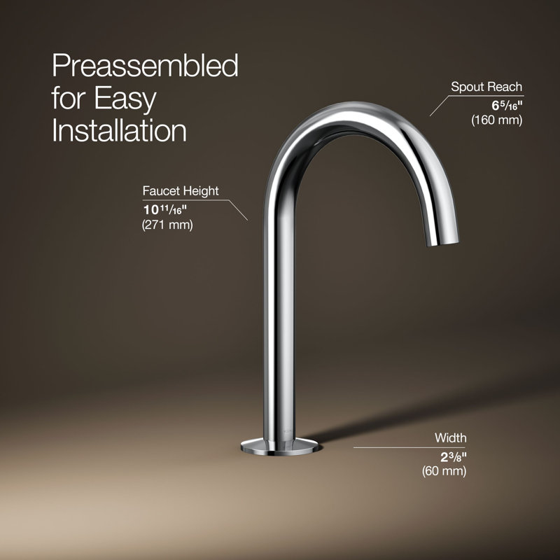 Components™ Bathroom Sink Spout with Tube Design, Polished Chrome