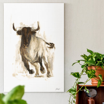 " Rustic Bull II " Acrylic Painting