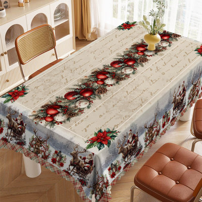 Nappe lavable en polyester de Noël
