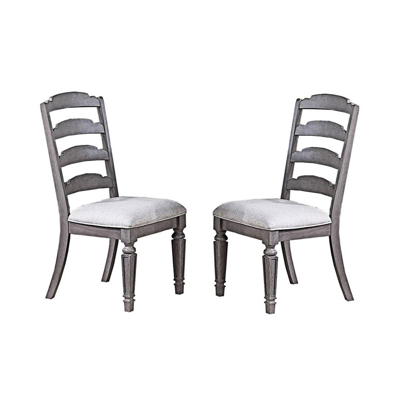 Chaise d'appoint en bois (ensemble de 2)