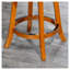 Tabouret de bar pivotant à dossier en X de 30 po de hauteur avec siège en tissu beige - Tabouret de comptoir de cuisine à finition naturelle pour la salle à manger