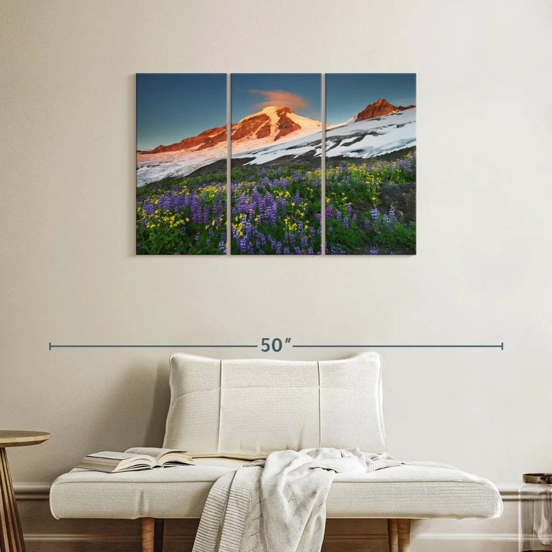Champ de fleurs Alvord Mount Baker, H 48 po x l 74 po