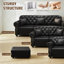 Fauteuil compact avec repose-pieds Chesterfield
