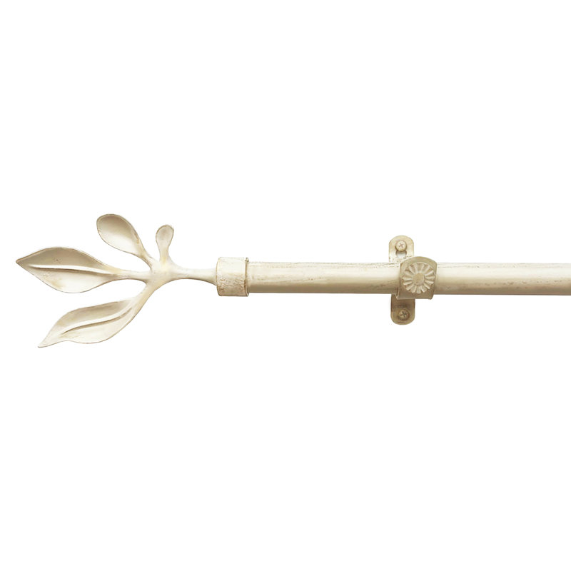 Oswin Adjustable Single Curtain Rod, 28" - 48"